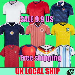 Big Sale 9.99 with free shipping from the UK England Scotland Argentina Brazil Germany France Portugal Spain soccer jersey kit 2026 World Cup football shirt set