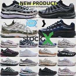 DE Stock Top P6000 Running Shoes For Men Women 6000 Designer Trainers Metallic Silver Light Bone Laser Fuchsia Triple Black Burgundy Outdoor Sneakers Size 36-45