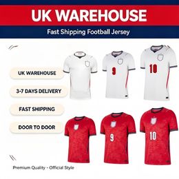 Unisex UK National Team Football Jersey Home Away Breathable Quick Dry Short Sleeve Training Soccer Shirt UK Warehouse Stock S-XXL