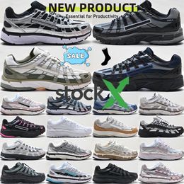 DE Stock Top P6000 Running Shoes For Men Women 6000 Designer Trainers Metallic Silver Light Bone Laser Fuchsia Triple Black Burgundy Ou303Q