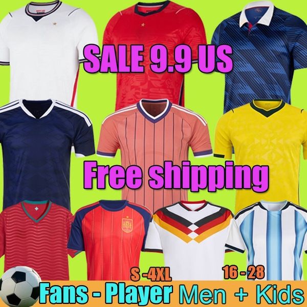 Big Sale 9.99 with free shipping from the UK England Scotland Argentina Brazil Germany France Portugal Spain soccer jersey kits 2026 World Cup football shirt set
