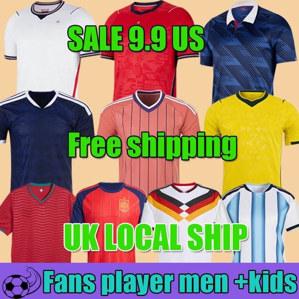 Big Sale 9.99 with free shipping from the UK England Scotland Argentina Brazil Germany France Portugal Spain soccer jersey kit 2026 World Cup football shirt kit