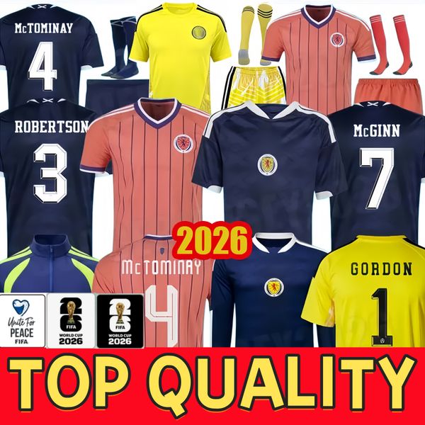 UK STOCK Scotland world cup 2026 Soccer Jersey Scotland football shirt home TIERNEY ROBERTSON football top CHRISTIE McGREGOR McGINN McKENNA men kids sets