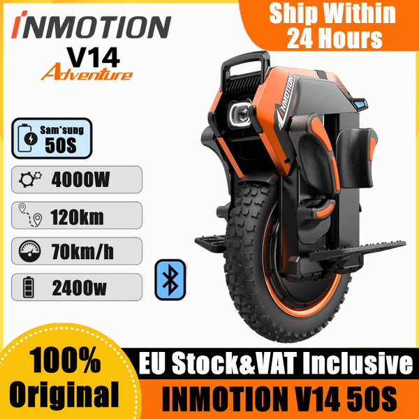 EU Stock INMOTION Adventure V14 Electric Unicycle 4000W Motor 70KM/H Adventure INMOTION V14 134V 2400Wh 50S EUC Wheel Monowheel SCV One Wheel Scooter